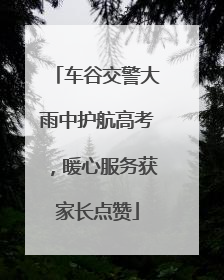 车谷交警大雨中护航高考，暖心服务获家长点赞
