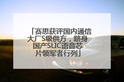 赛思获评国内通信大厂S级供方，跻身国产SLIC语音芯片领军者行列