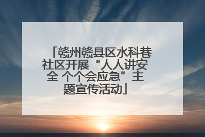 赣州赣县区水科巷社区开展“人人讲安全 个个会应急”主题宣传活动