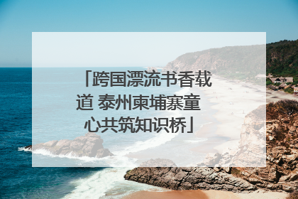 跨国漂流书香载道 泰州柬埔寨童心共筑知识桥