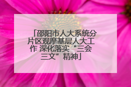 邵阳市人大系统分片区观摩基层人大工作 深化落实“三会三文”精神