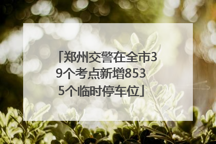 郑州交警在全市39个考点新增8535个临时停车位