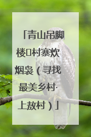 青山吊脚楼 村寨炊烟袅（寻找最美乡村·上敖村）