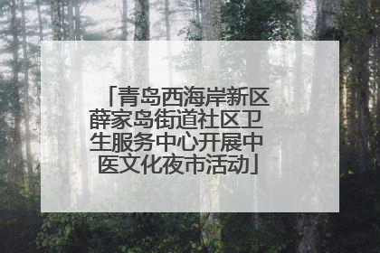 青岛西海岸新区薛家岛街道社区卫生服务中心开展中医文化夜市活动