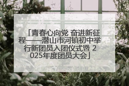 青春心向党 奋进新征程——潜山市河镇初中举行新团员入团仪式暨 2025年度团员大会