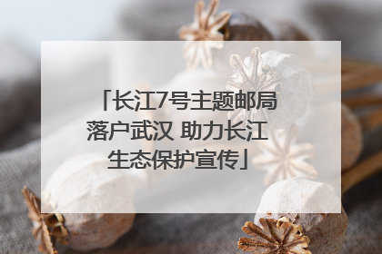 长江7号主题邮局落户武汉 助力长江生态保护宣传