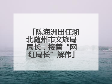 陈海洲出任湖北随州市文旅局局长，接替“网红局长”解伟