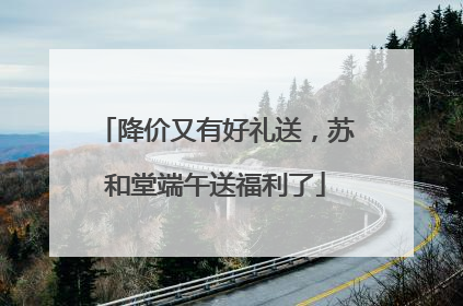 降价又有好礼送，苏和堂端午送福利了