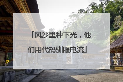 风沙里种下光，他们用代码驯服电流