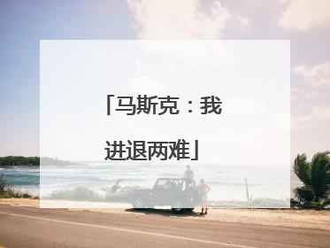 马斯克：我进退两难