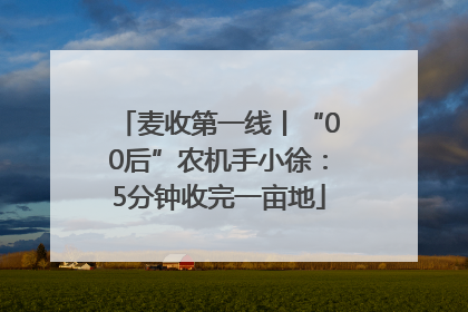 麦收第一线丨“00后”农机手小徐：5分钟收完一亩地