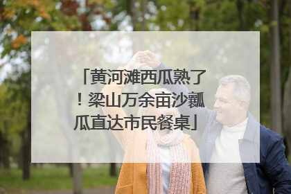 黄河滩西瓜熟了！梁山万余亩沙瓤瓜直达市民餐桌