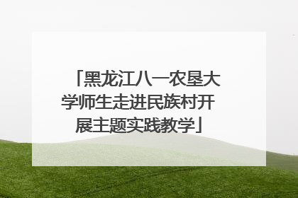 黑龙江八一农垦大学师生走进民族村开展主题实践教学