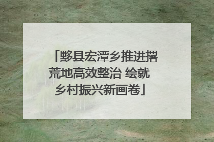 黟县宏潭乡推进撂荒地高效整治 绘就乡村振兴新画卷