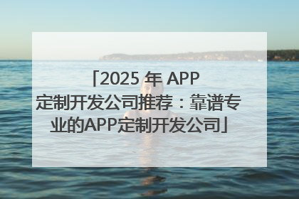 2025 年 APP 定制开发公司推荐：靠谱专业的APP定制开发公司