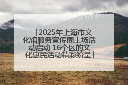 2025年上海市文化馆服务宣传周主场活动启动 16个区的文化惠民活动精彩纷呈