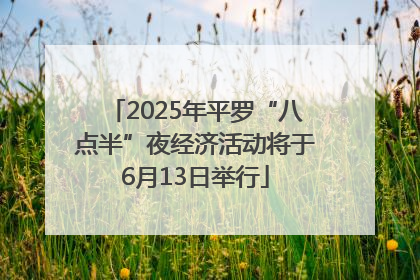 2025年平罗“八点半”夜经济活动将于6月13日举行