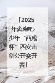 2025年奔跑吧·少年“西咸杯”西安击剑公开赛开赛