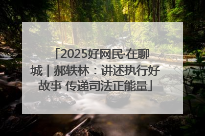2025好网民·在聊城｜郝轶林：讲述执行好故事 传递司法正能量