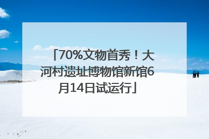 70%文物首秀！大河村遗址博物馆新馆6月14日试运行