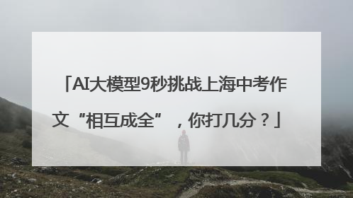 AI大模型9秒挑战上海中考作文“相互成全”，你打几分？