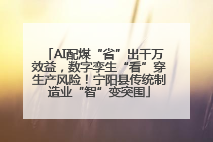 AI配煤“省”出千万效益，数字孪生“看”穿生产风险！宁阳县传统制造业“智”变突围